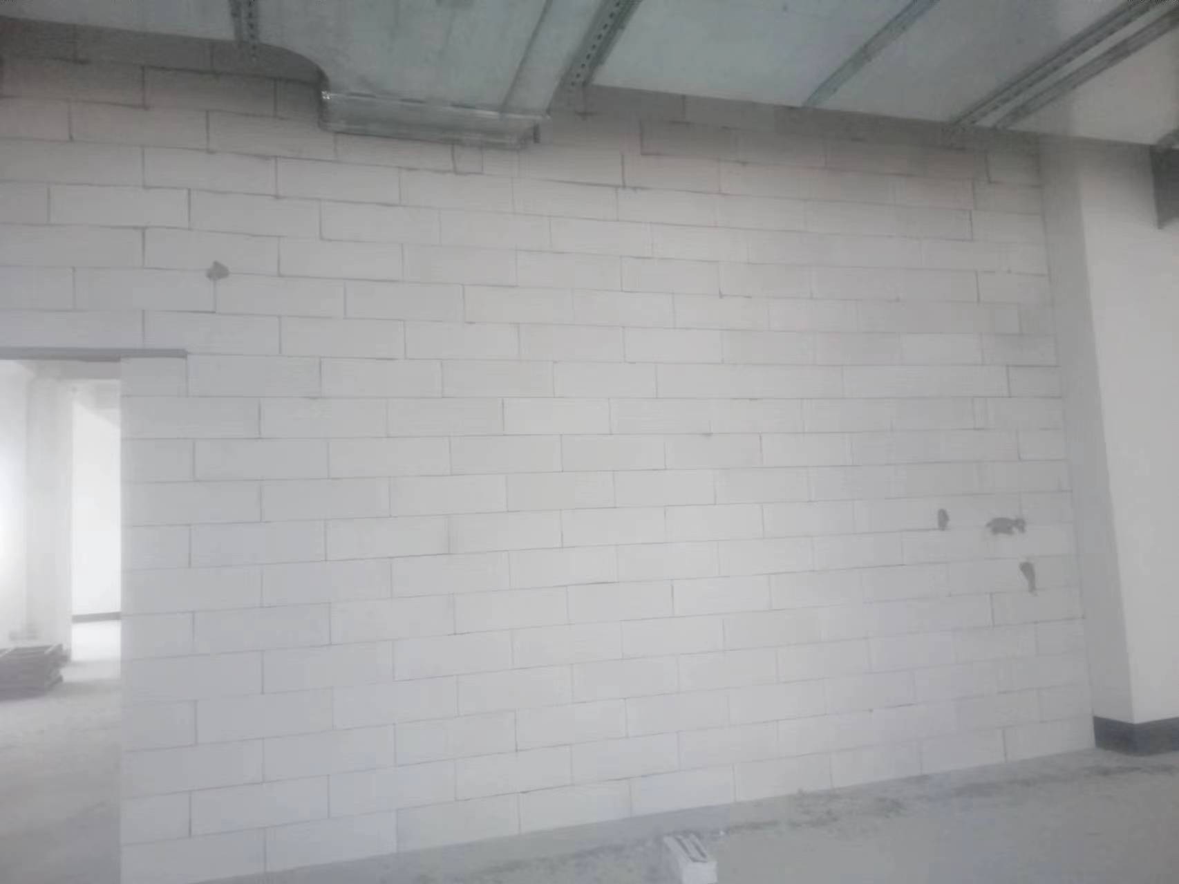 轻质砖隔墙施工实景